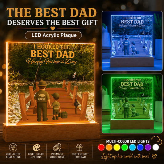 Fishing Dad Personalized Acrylic Plaque | Personalized Gift from Kids | Wife!