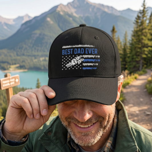 Best Dad Ever Baseball Cap, Gift for Dad, Father's Day Gift, Custom Cotton Hat, Adjustable Low-Profile Cap, Dad Appreciation Gift