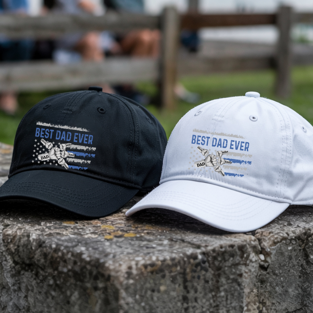 Best Dad Ever Baseball Cap, Gift for Dad, Father's Day Gift, Custom Cotton Hat, Adjustable Low-Profile Cap, Dad Appreciation Gift