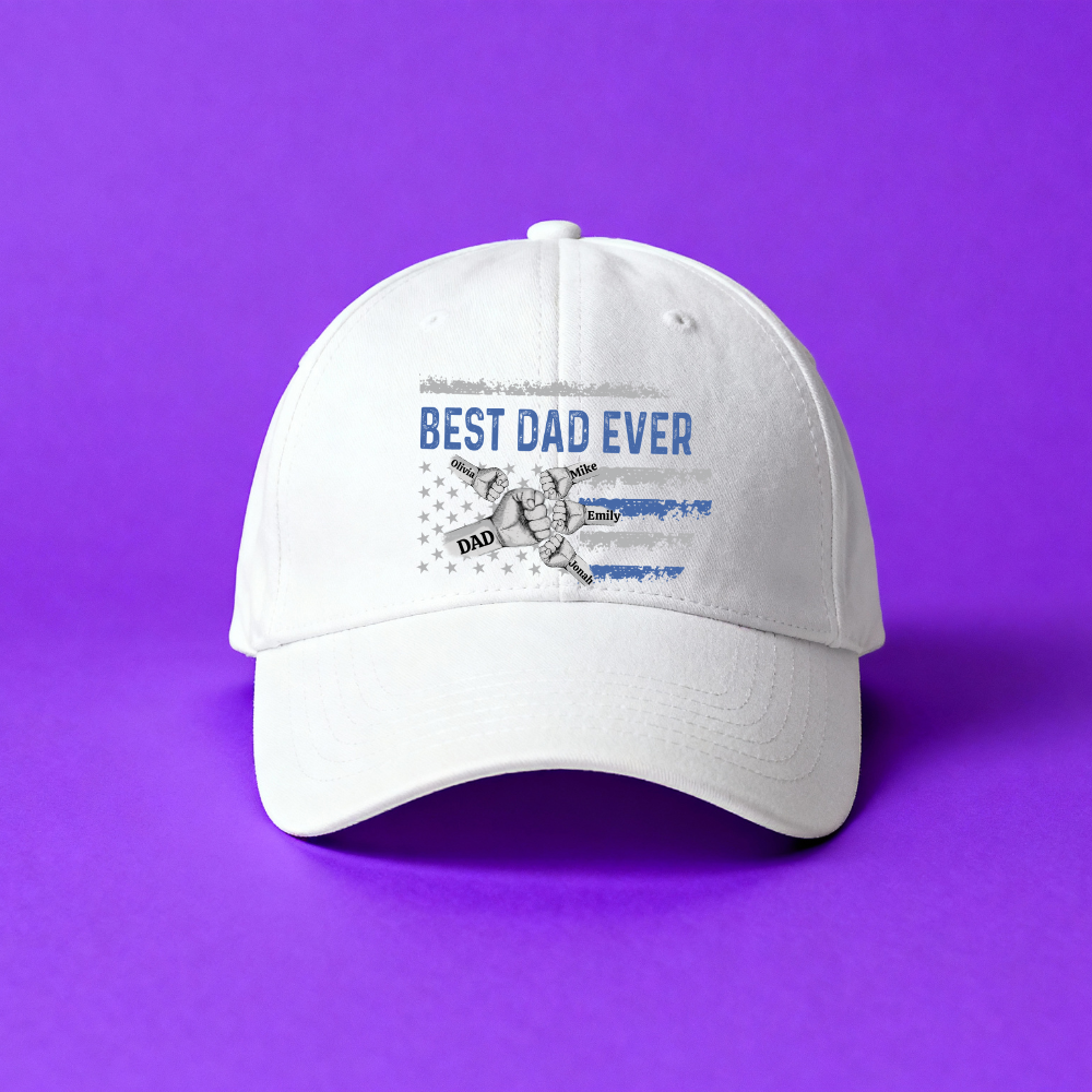 Best Dad Ever Baseball Cap, Gift for Dad, Father's Day Gift, Custom Cotton Hat, Adjustable Low-Profile Cap, Dad Appreciation Gift