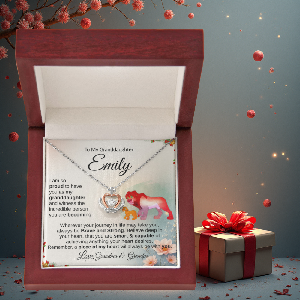 Crown Pendant Necklace Gift, Sterling Silver Rose Gold Jewelry, Granddaughter Gift Necklace