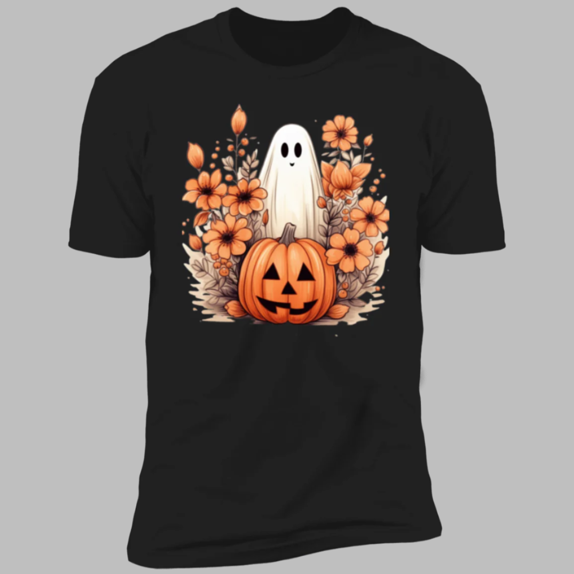 Retro Ghost Shirt, Vintage Floral Ghost Halloween Shirt, Cute Ghost T-Shirt