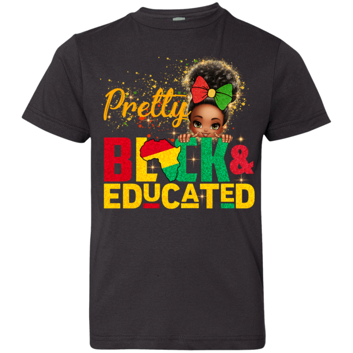 "Pretty, Black and Educated" Youth Jersey T-Shirt