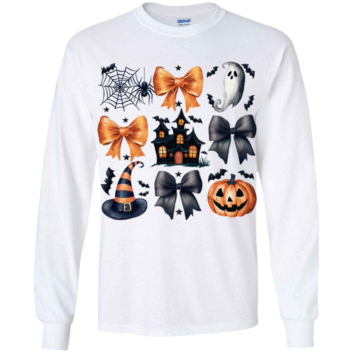 Halloween Coquette Bows, Ghosts and Pumpkins Youth T-Shirts!