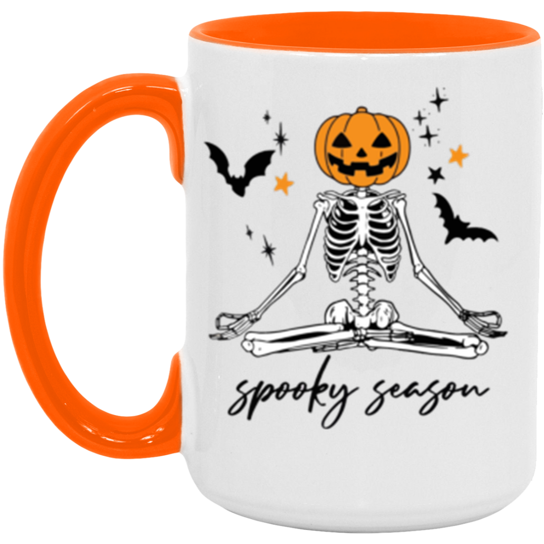 Halloween Mug, Skeleton Mug, Funny Coffee Mug,  15oz Accent Mug