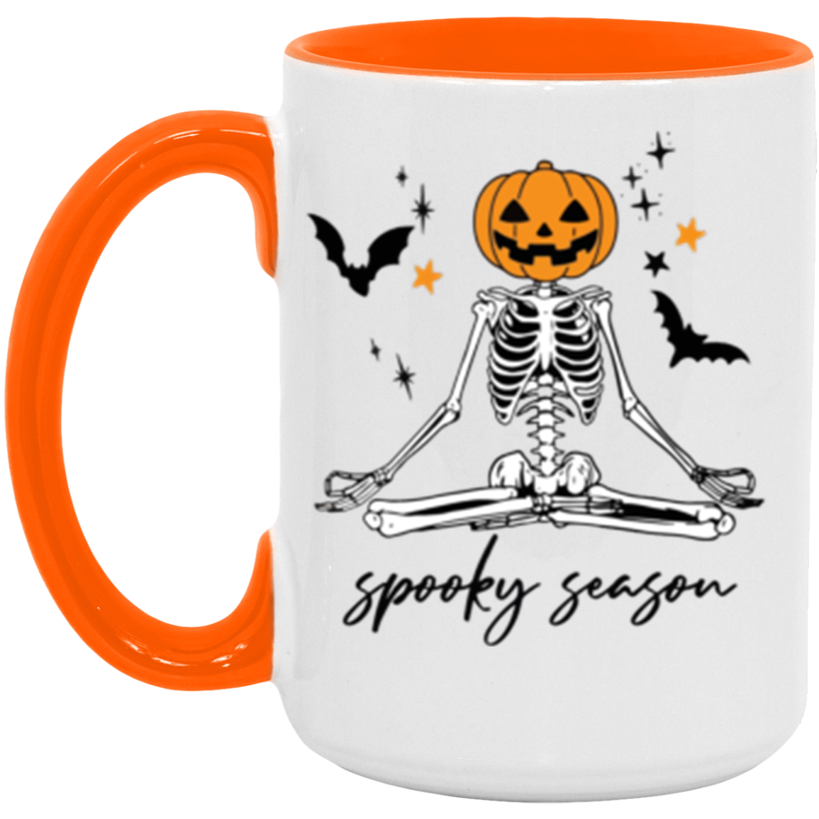 Halloween Mug, Skeleton Mug, Funny Coffee Mug,  15oz Accent Mug