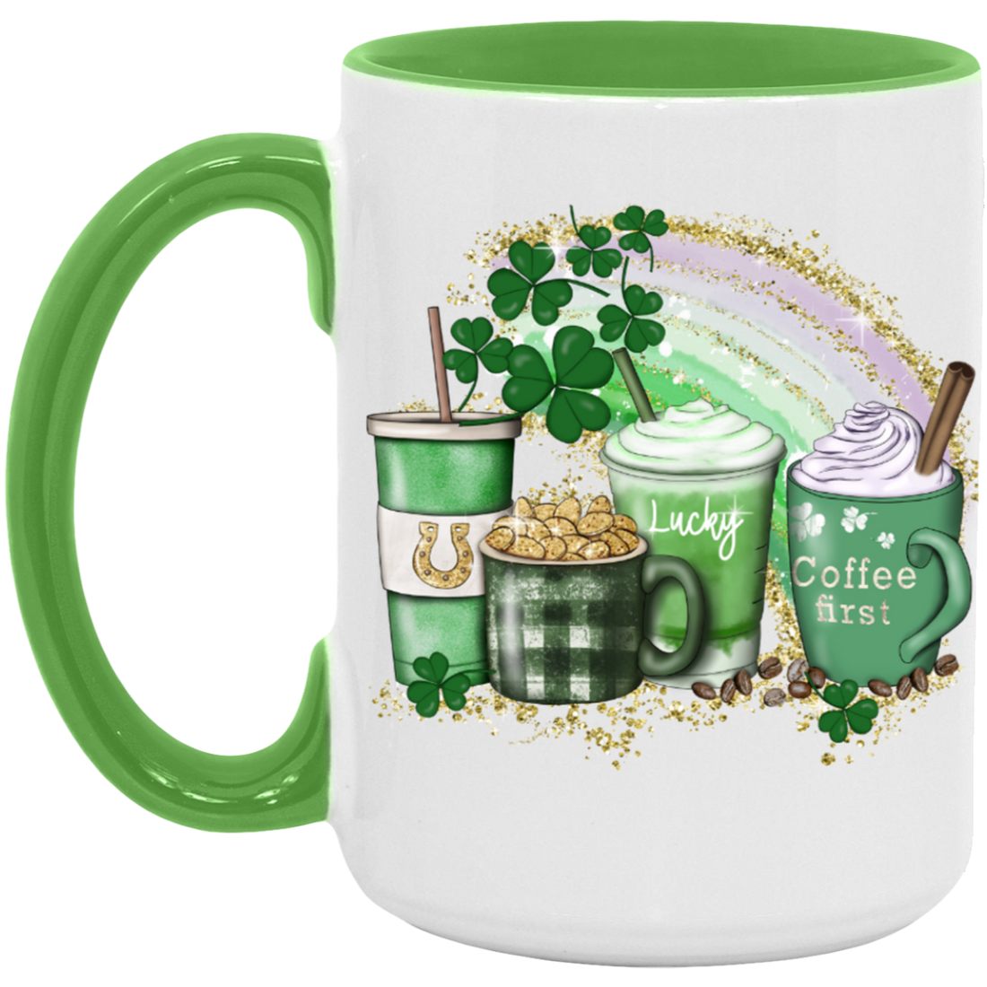 St. Paddy's Day "Lucky" 15oz Accent Coffee Mug