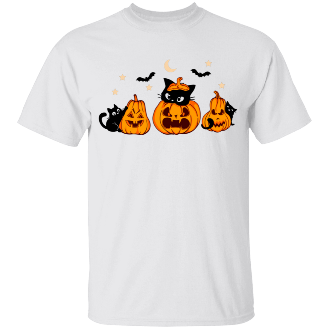 Halloween Cute Youth Black Cat/Pumpkin T-Shirt