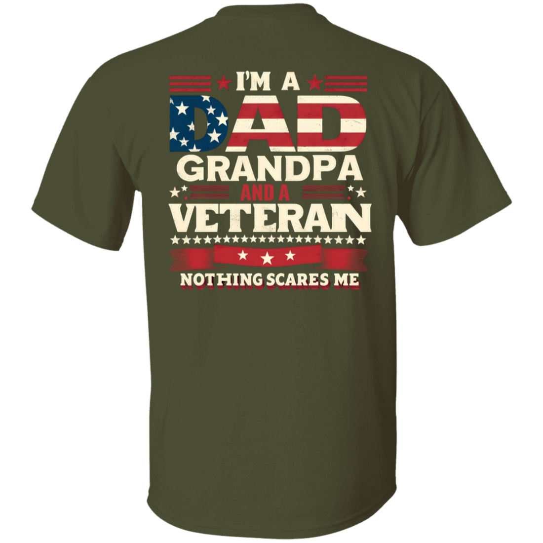 "Dad, Grandpa and Verteran" Short Sleeve T-Shirt