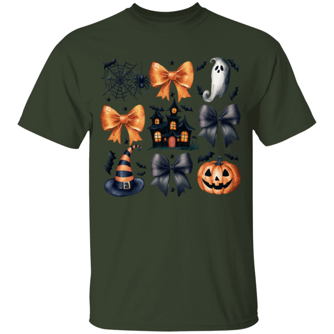 Halloween Coquette Bows, Ghosts and Pumpkins Youth T-Shirts!