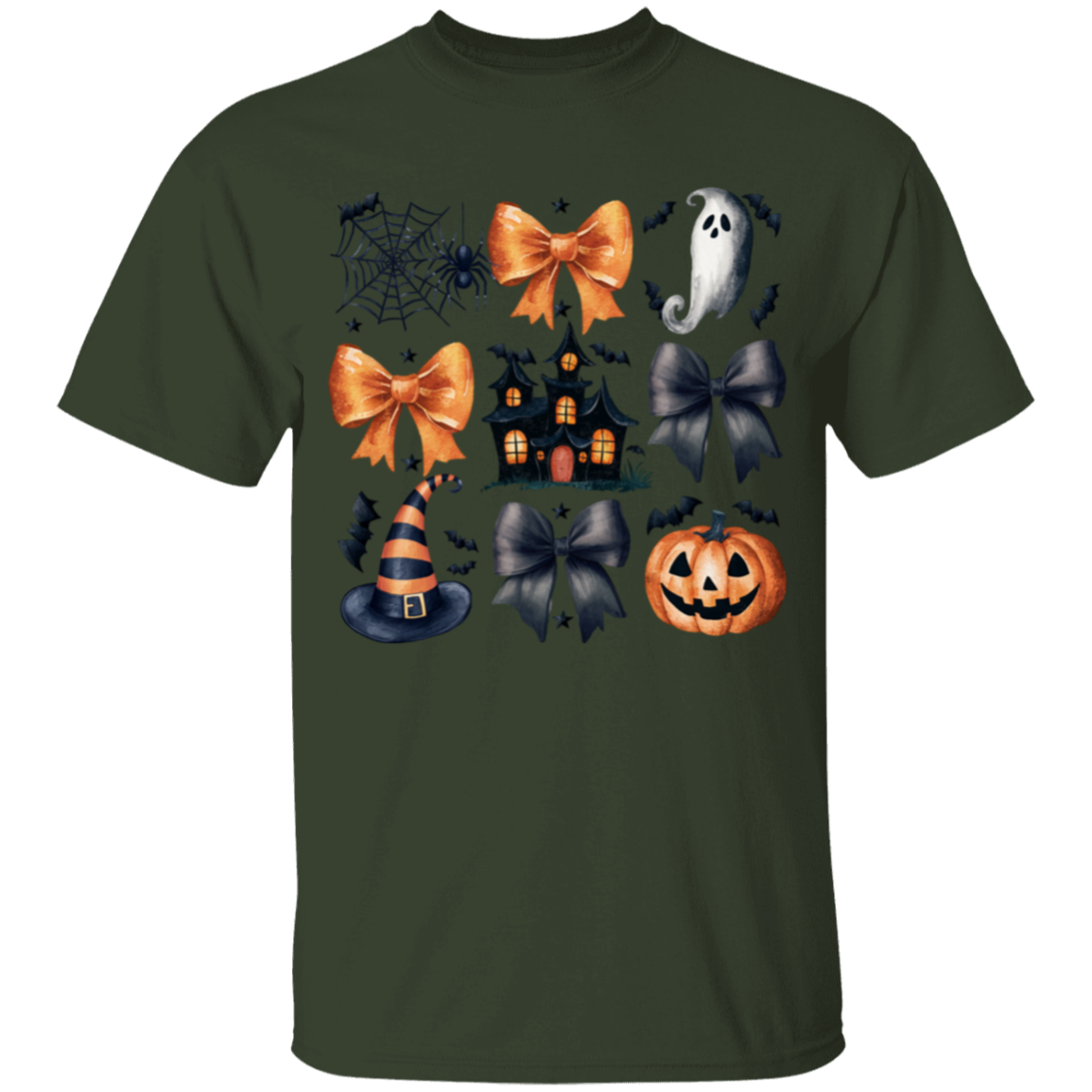 Halloween Coquette Bows, Ghosts and Pumpkins Youth T-Shirts!