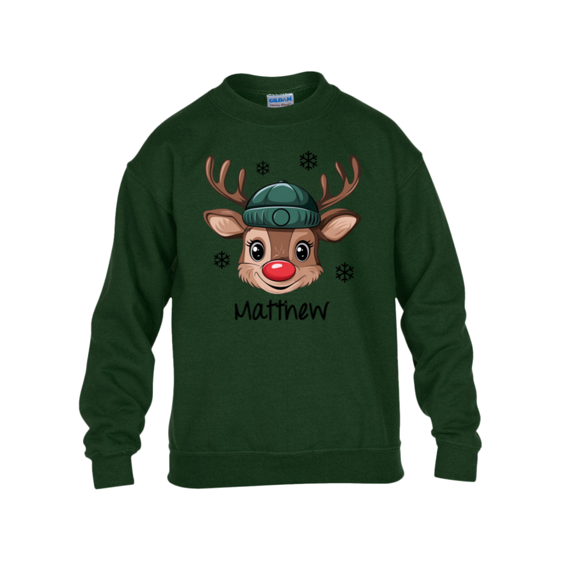 Personalized Christmas Reindeer for Kids Sweatshirt!