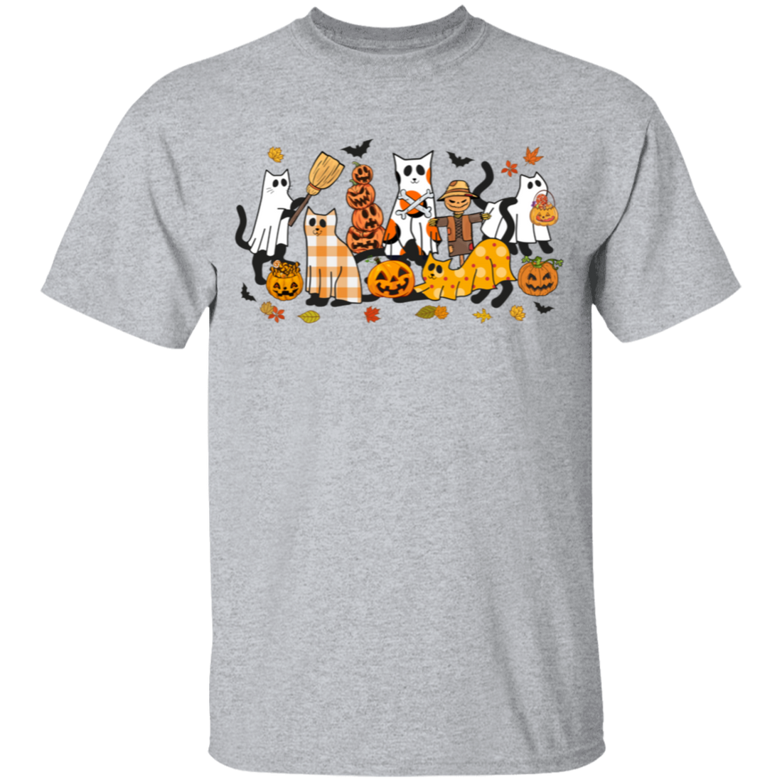 Halloween Ghost, Black Cats and Pumpkins Youth T-Shirts