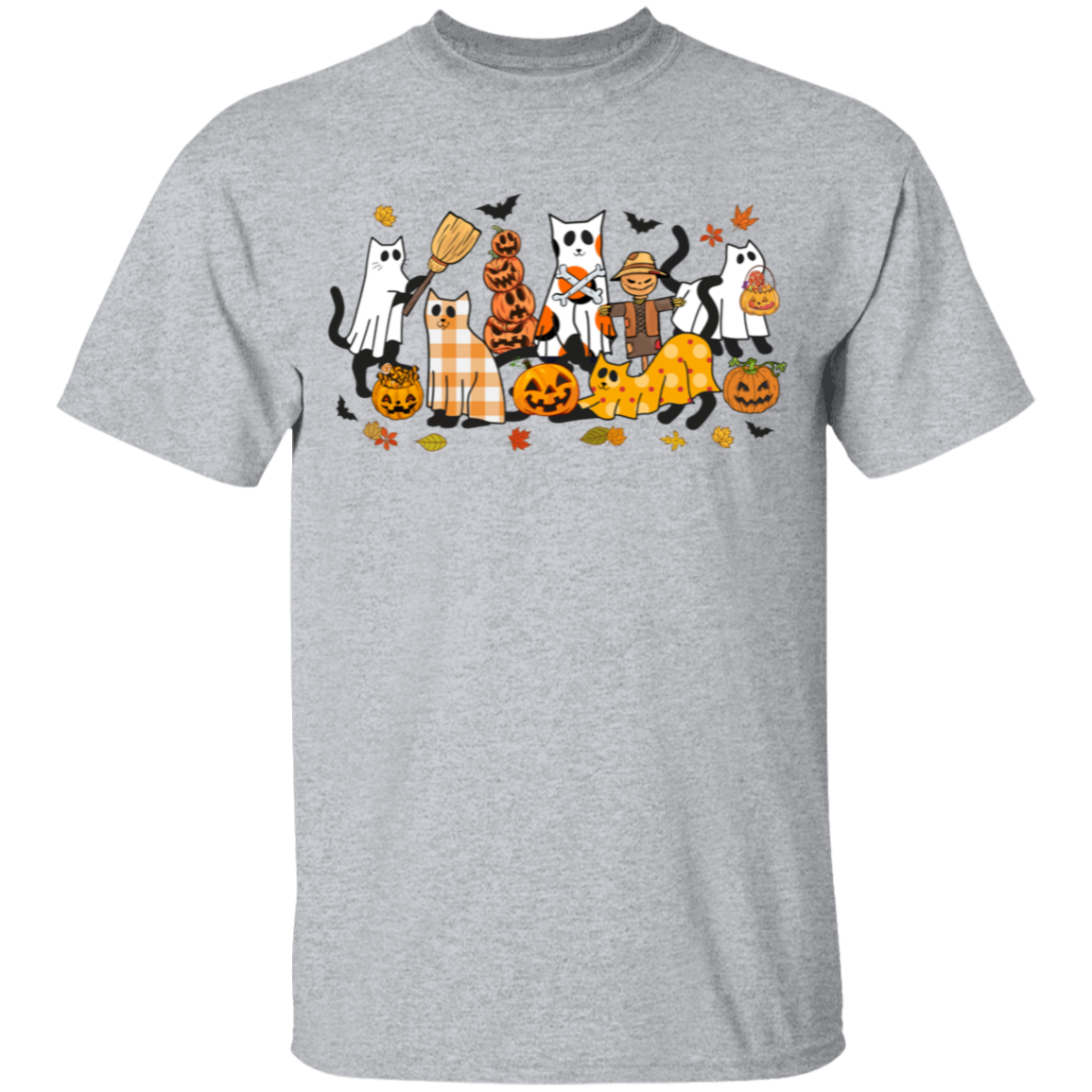 Halloween Ghost, Black Cats and Pumpkins Youth T-Shirts