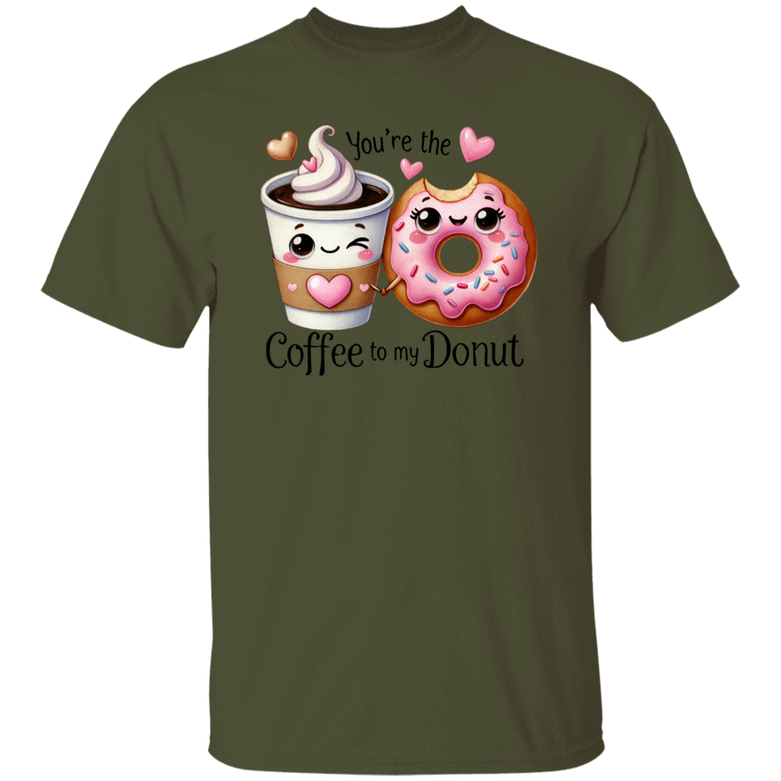 Funny Valentine "Coffee to my Donut" S/L T-Shirt
