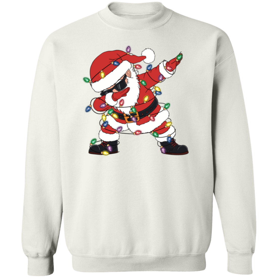 Funny Dabbing Santa Christmas Crewneck – Ugly Sweater Party Favorite Dabbing Christmas Santa!