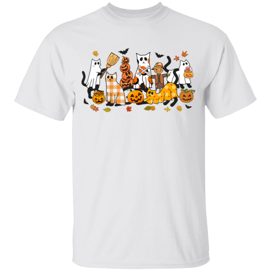 Halloween Ghost, Black Cats and Pumpkins Youth T-Shirts