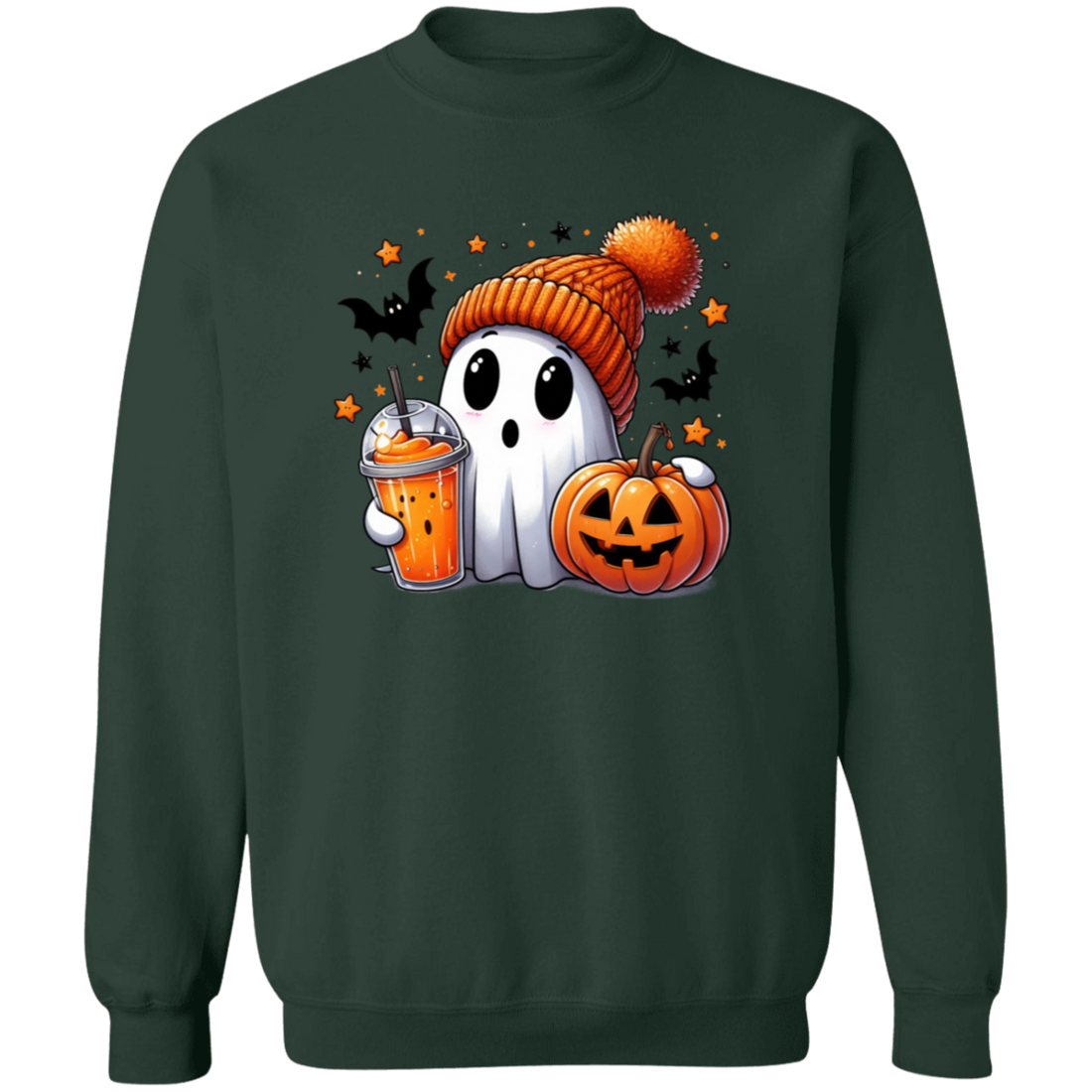 Halloween Cute Ghost Sweatshirt Crewneck Pullover