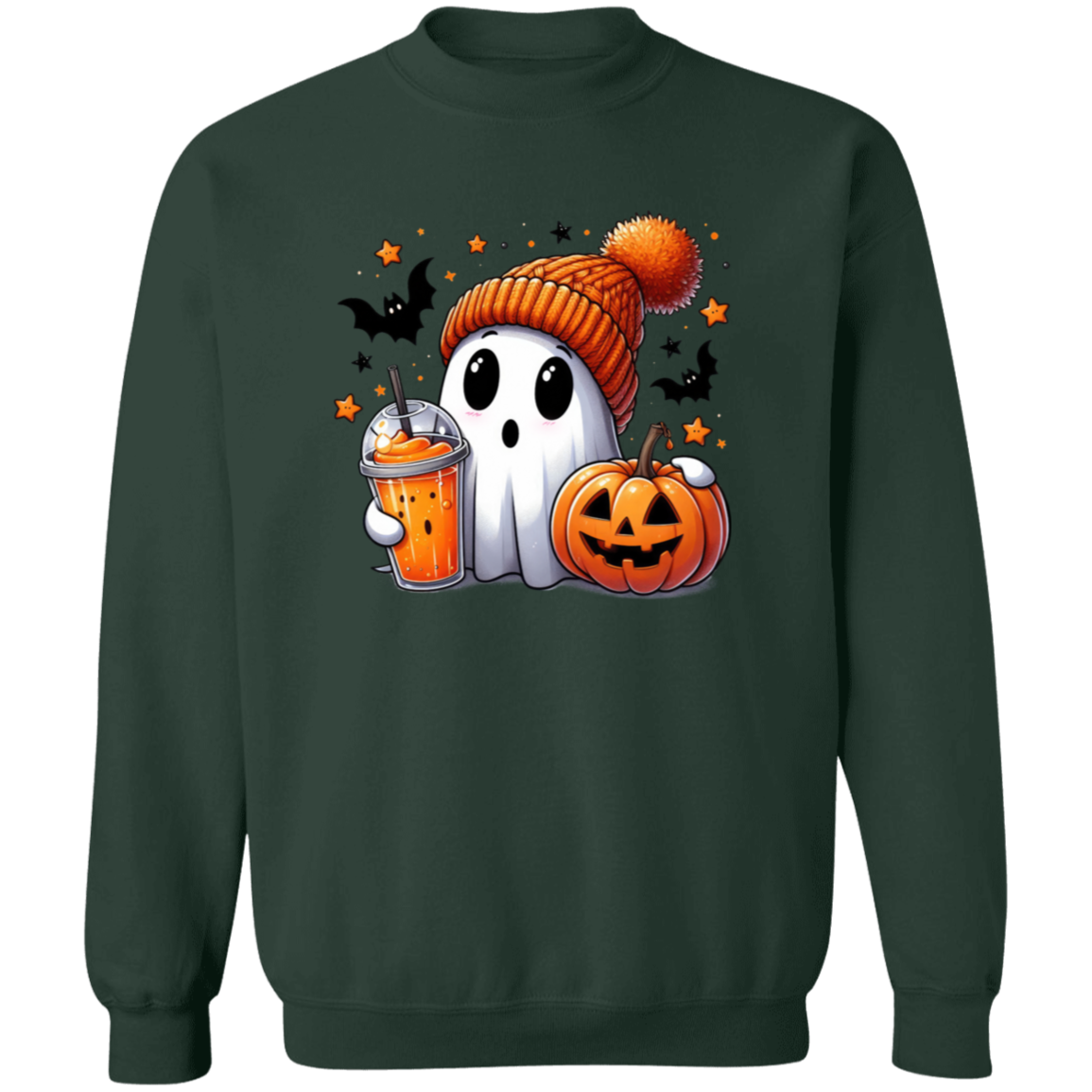 Halloween Cute Ghost Sweatshirt Crewneck Pullover