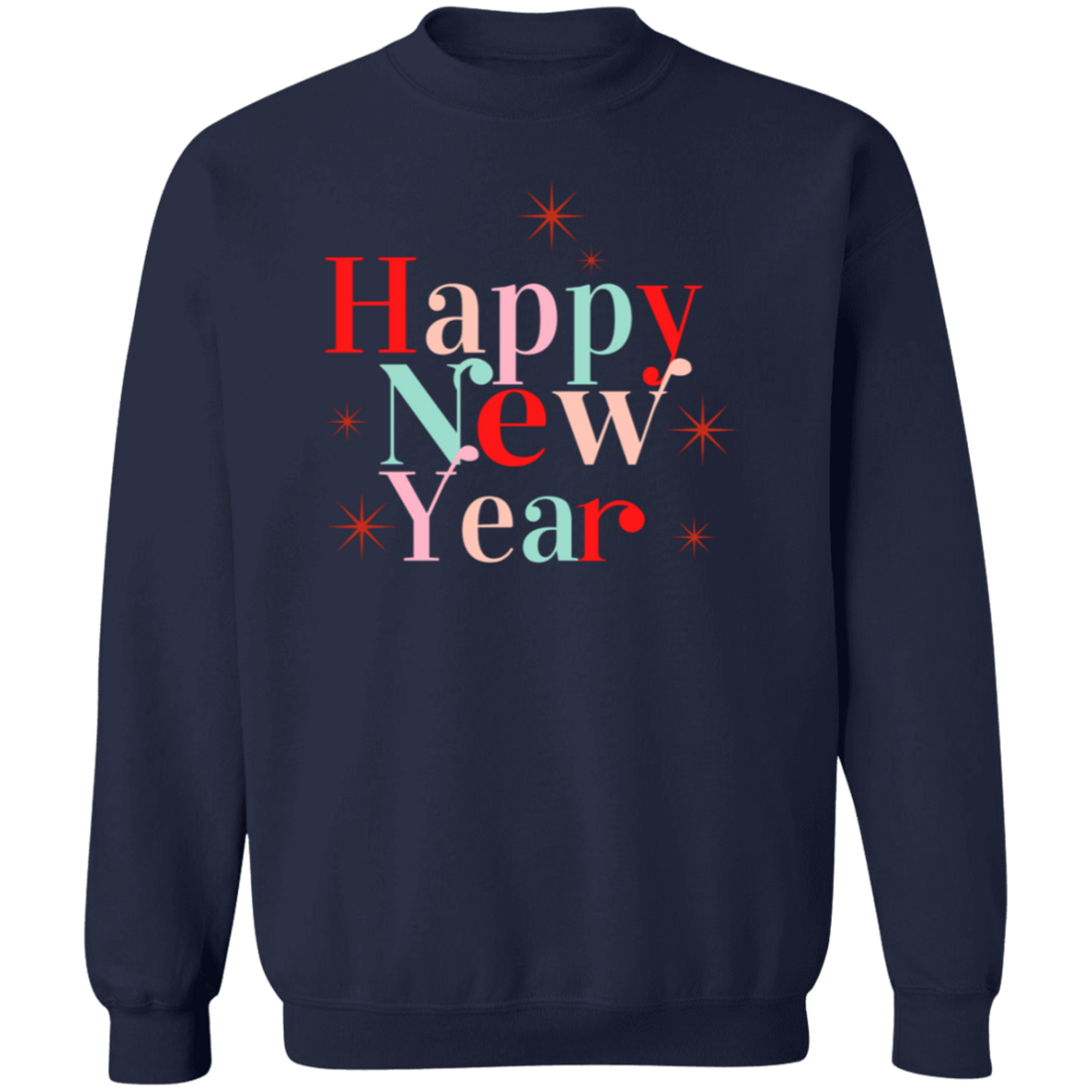 Holiday "Happy New Year" Pullover Sweatshirt