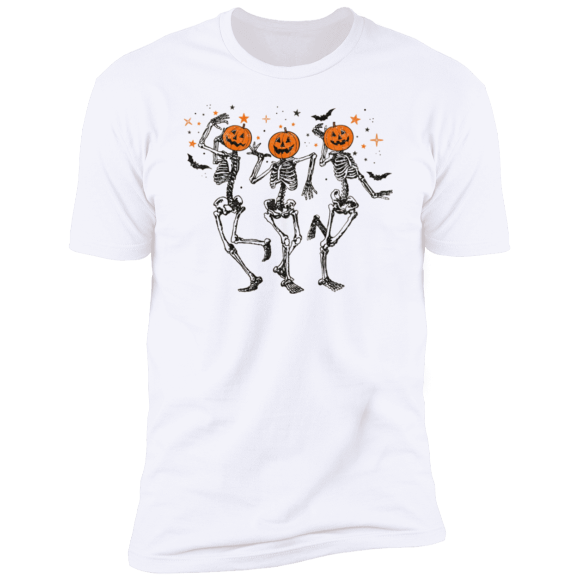 Funny Halloween Pumpkin Head Dancing Skeleton Sweatshirt, Halloween Gift Shirt,  Short Sleeve T-Shirt