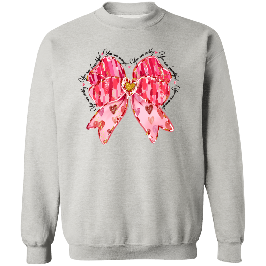 Valentine Affirmation "You Are Enough" Pullover Sweatshirt