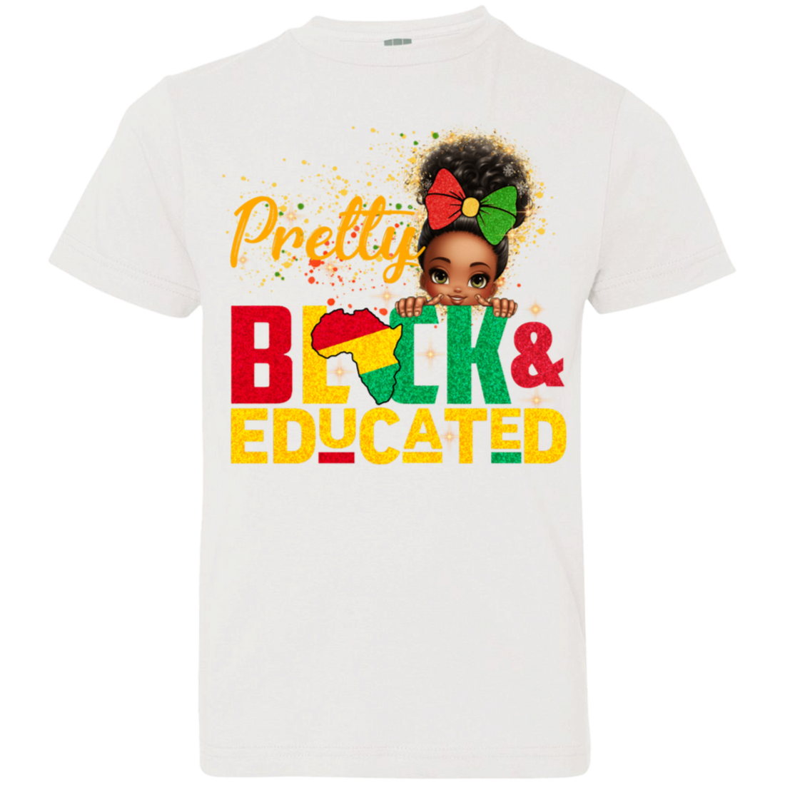"Pretty, Black and Educated" Youth Jersey T-Shirt