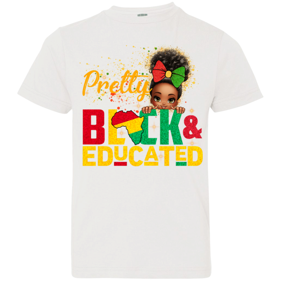 "Pretty, Black and Educated" Youth Jersey T-Shirt