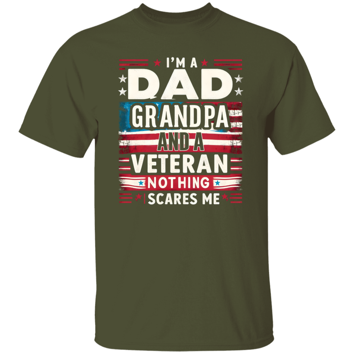 "Dad, Grandpa and Veteran" Short Sleeve T-Shirt