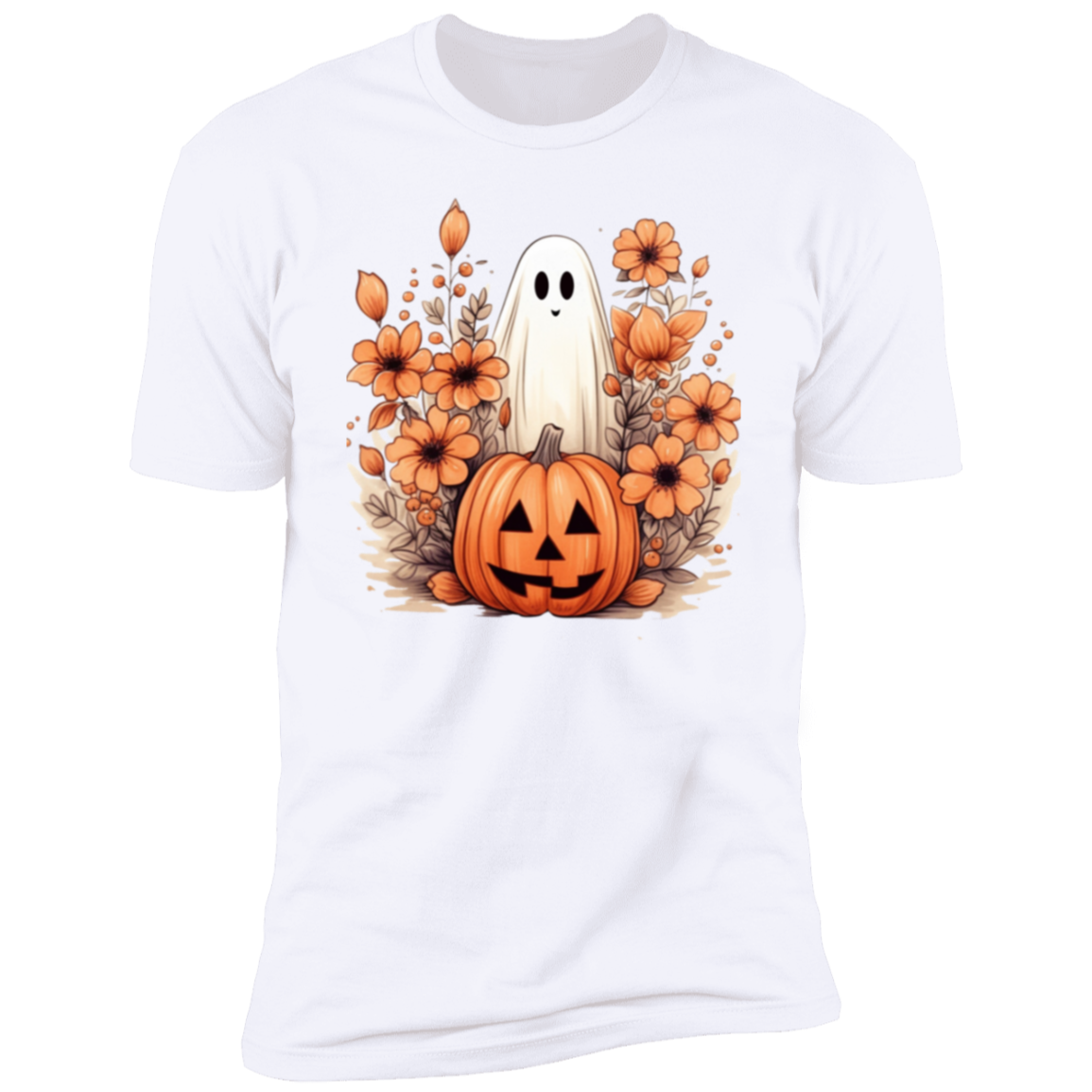 Retro Ghost Shirt, Vintage Floral Ghost Halloween Shirt, Cute Ghost T-Shirt