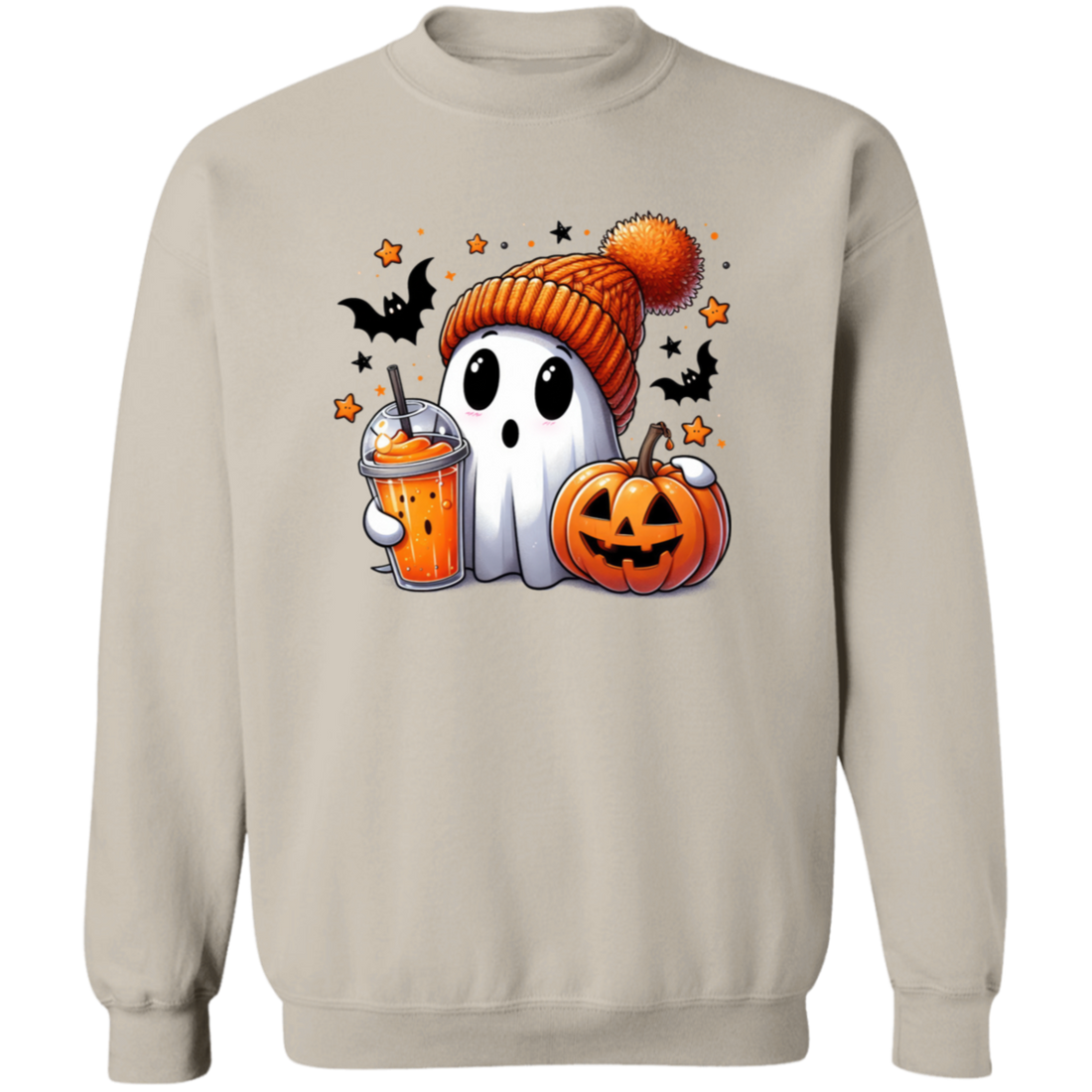 Halloween Cute Ghost Sweatshirt Crewneck Pullover