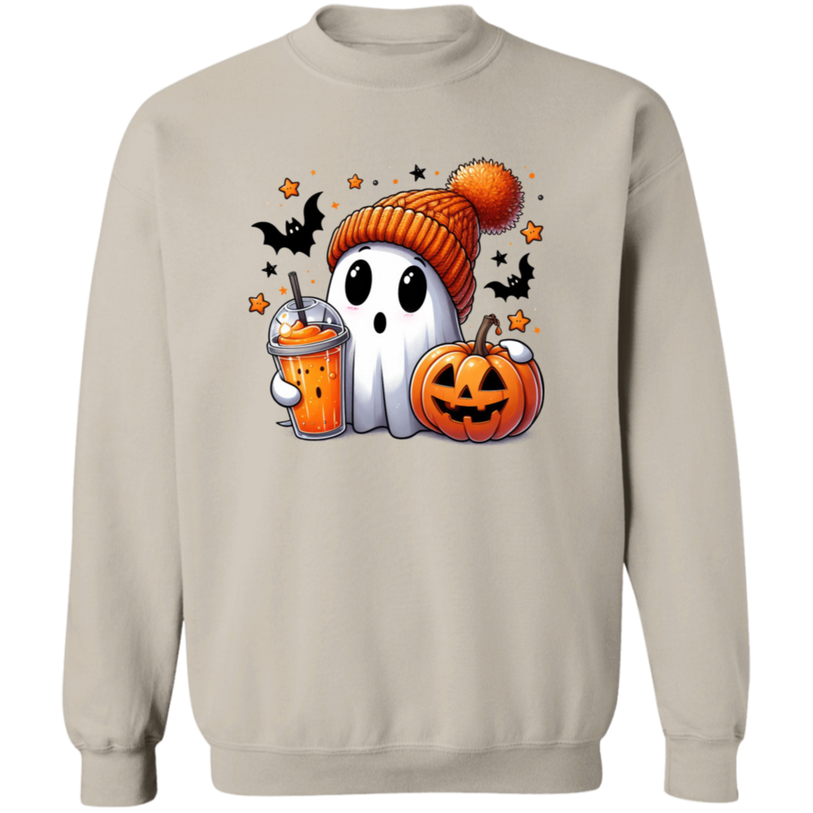 Halloween Cute Ghost Sweatshirt Crewneck Pullover