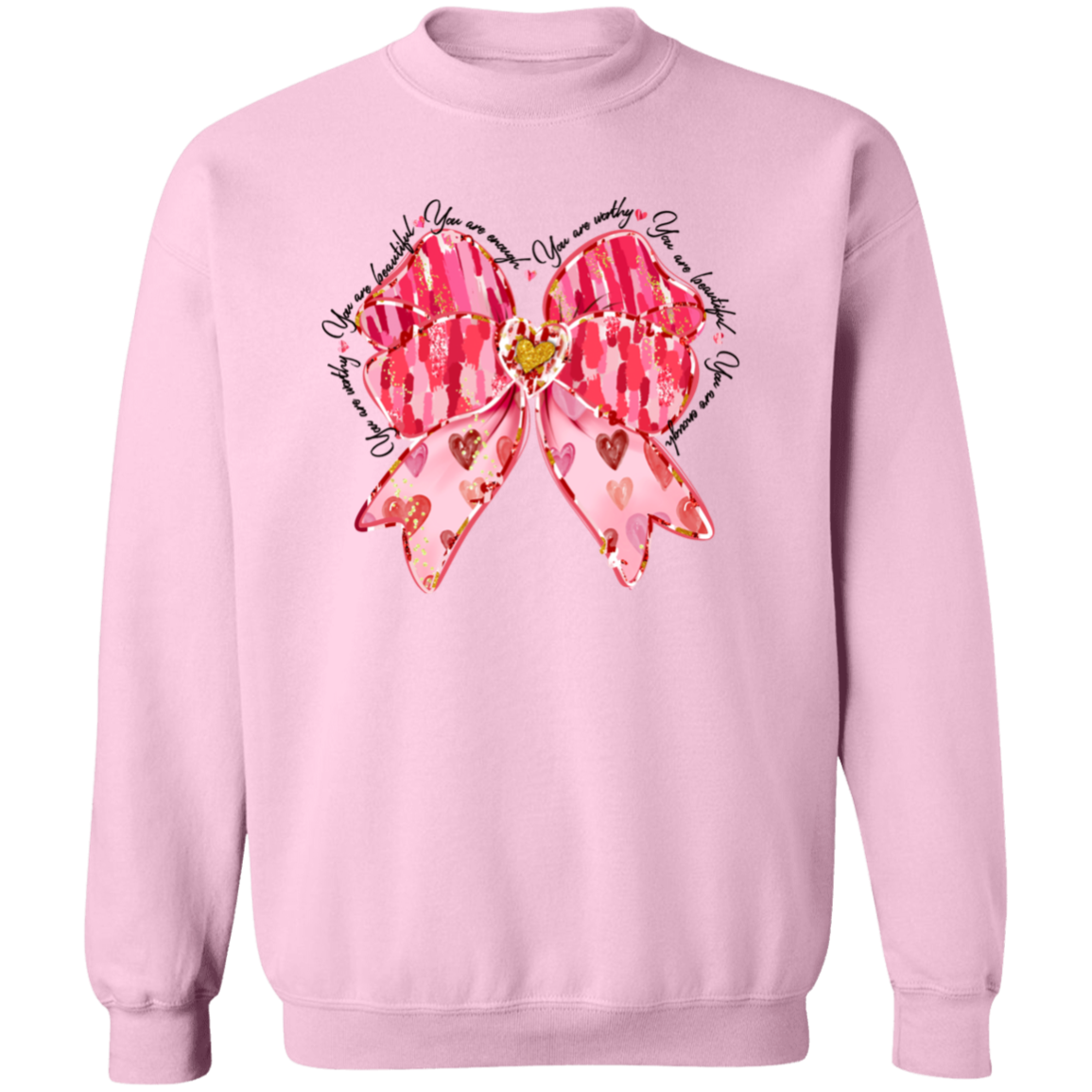 Valentine Affirmation "You Are Enough" Pullover Sweatshirt