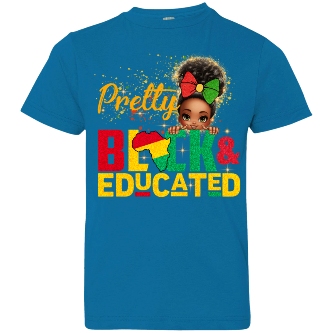 "Pretty, Black and Educated" Youth Jersey T-Shirt