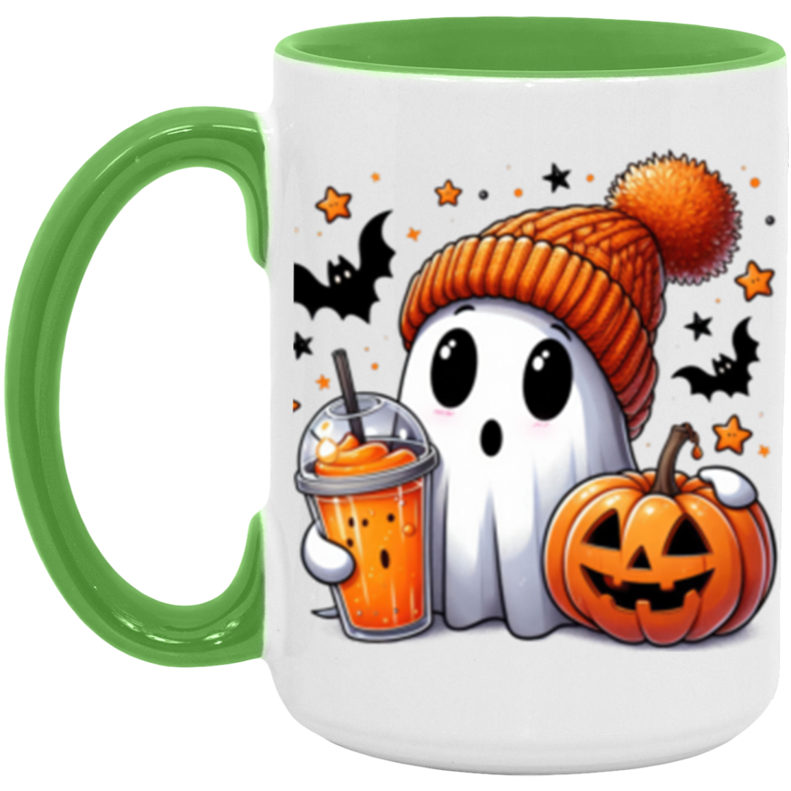 Halloween Ghost Coffee Mug, Halloween Housewarming Gift, Cute Spooky Ghost Halloween Mug,15oz Accent Mug