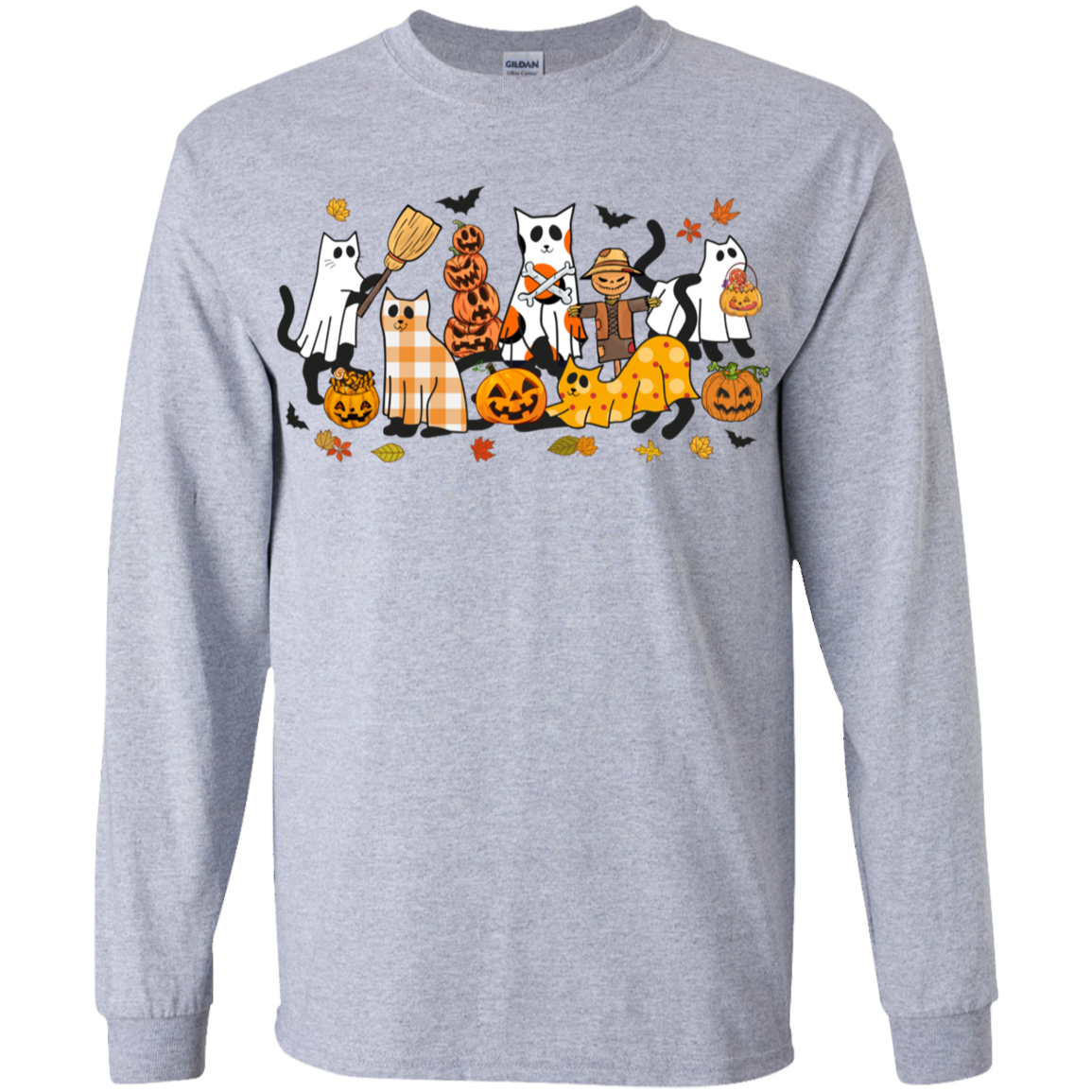 Halloween Ghost, Black Cats and Pumpkins Youth T-Shirts