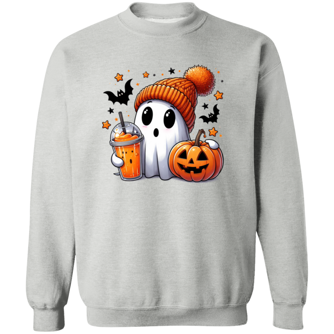 Halloween Cute Ghost Sweatshirt Crewneck Pullover