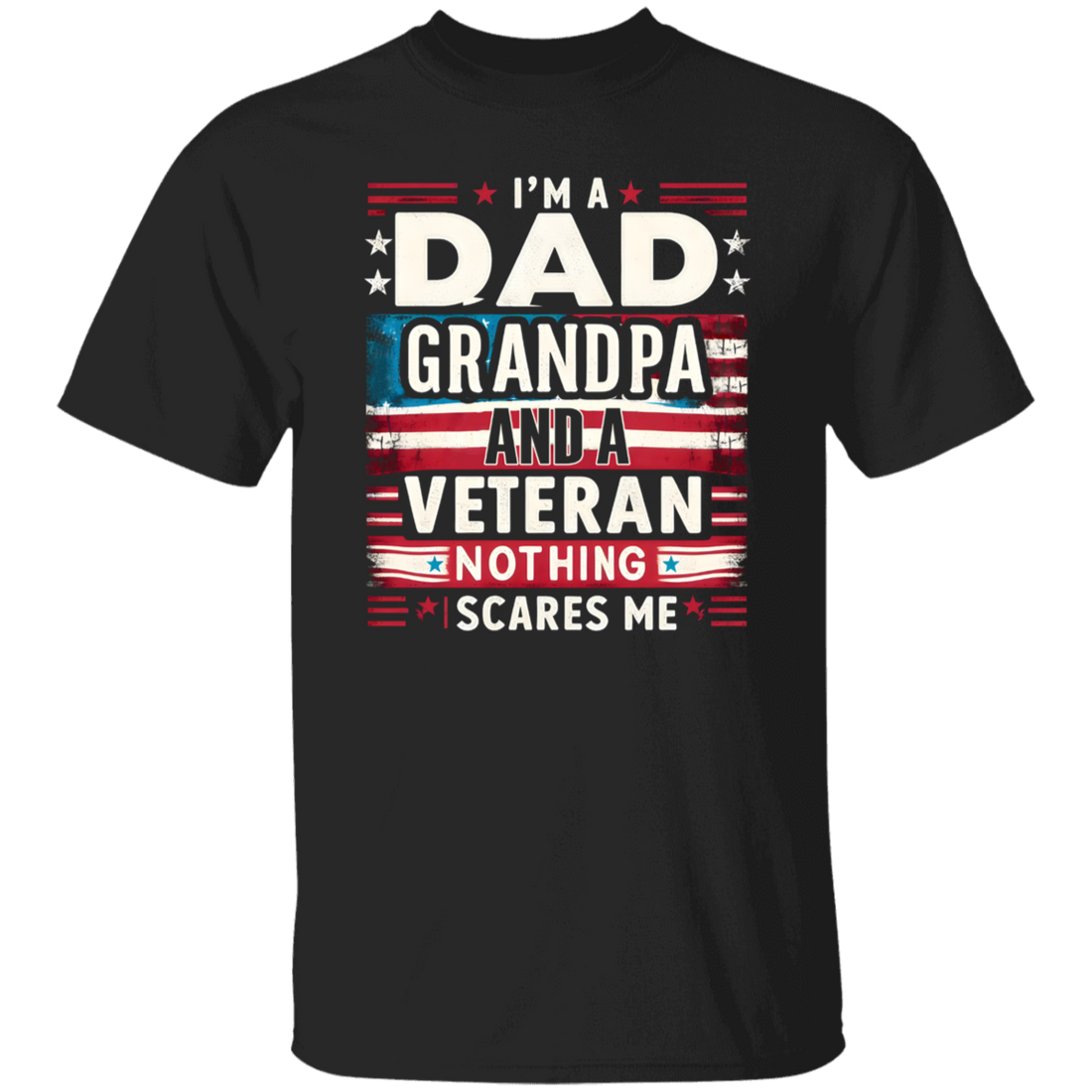 "Dad, Grandpa and Veteran" Short Sleeve T-Shirt