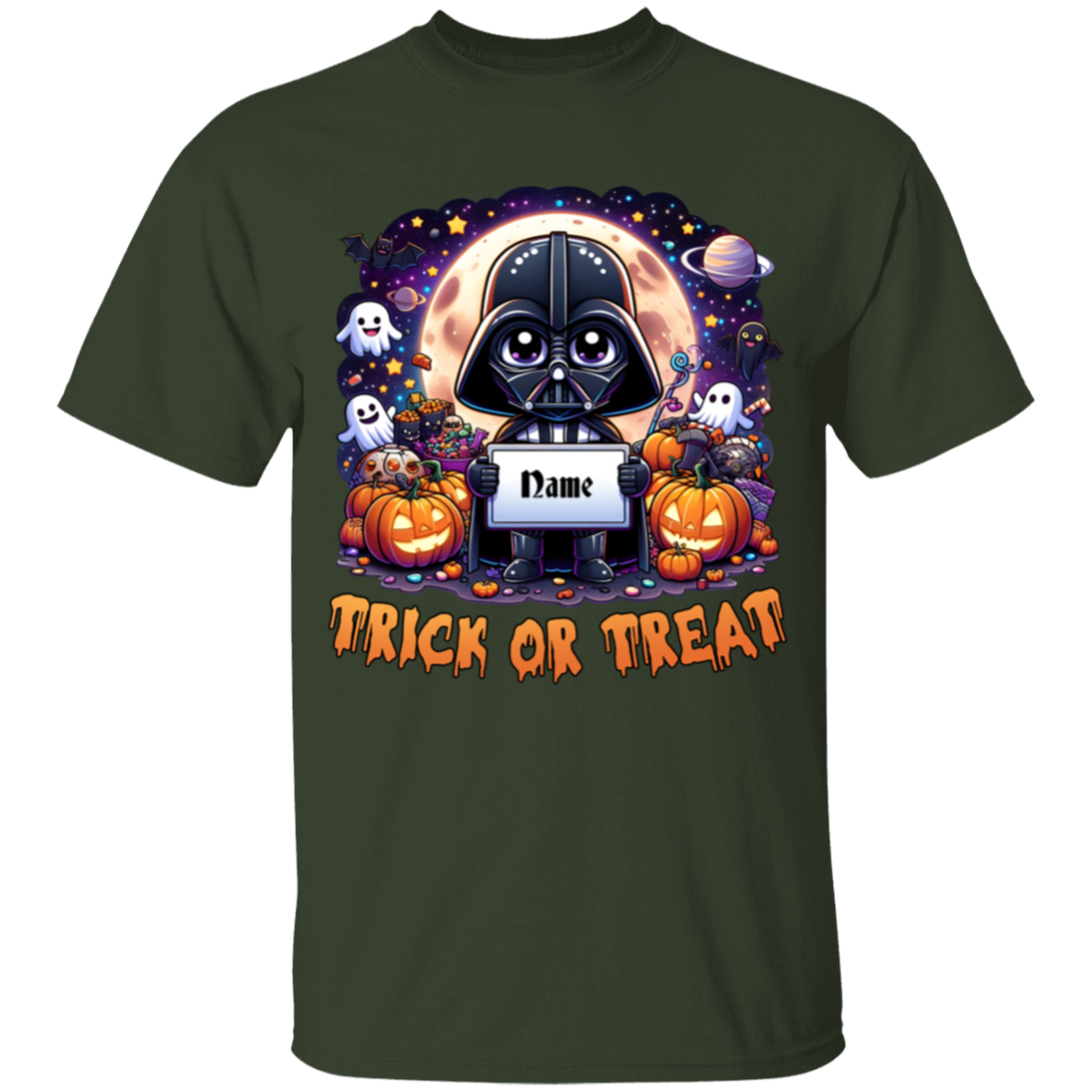 Personalized Dark Vader Halloween Cartoon T-Shirt