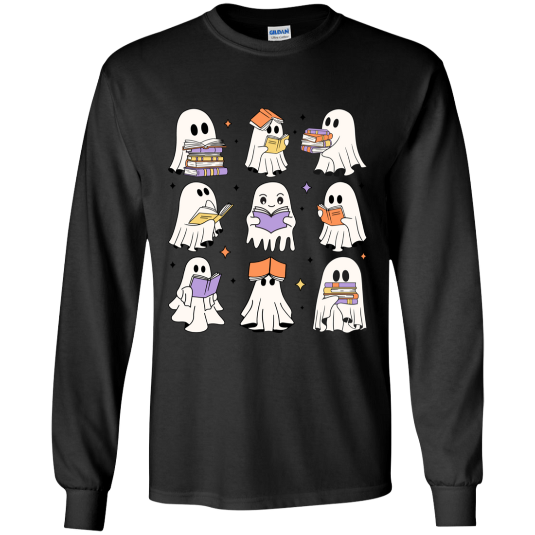 Retro Reading Ghost Youth T-Shirt, Gift For Halloween!