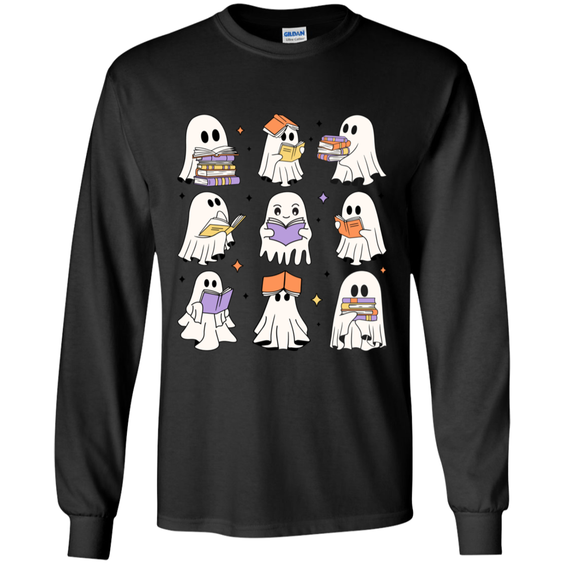 Retro Reading Ghost Youth T-Shirt, Gift For Halloween!