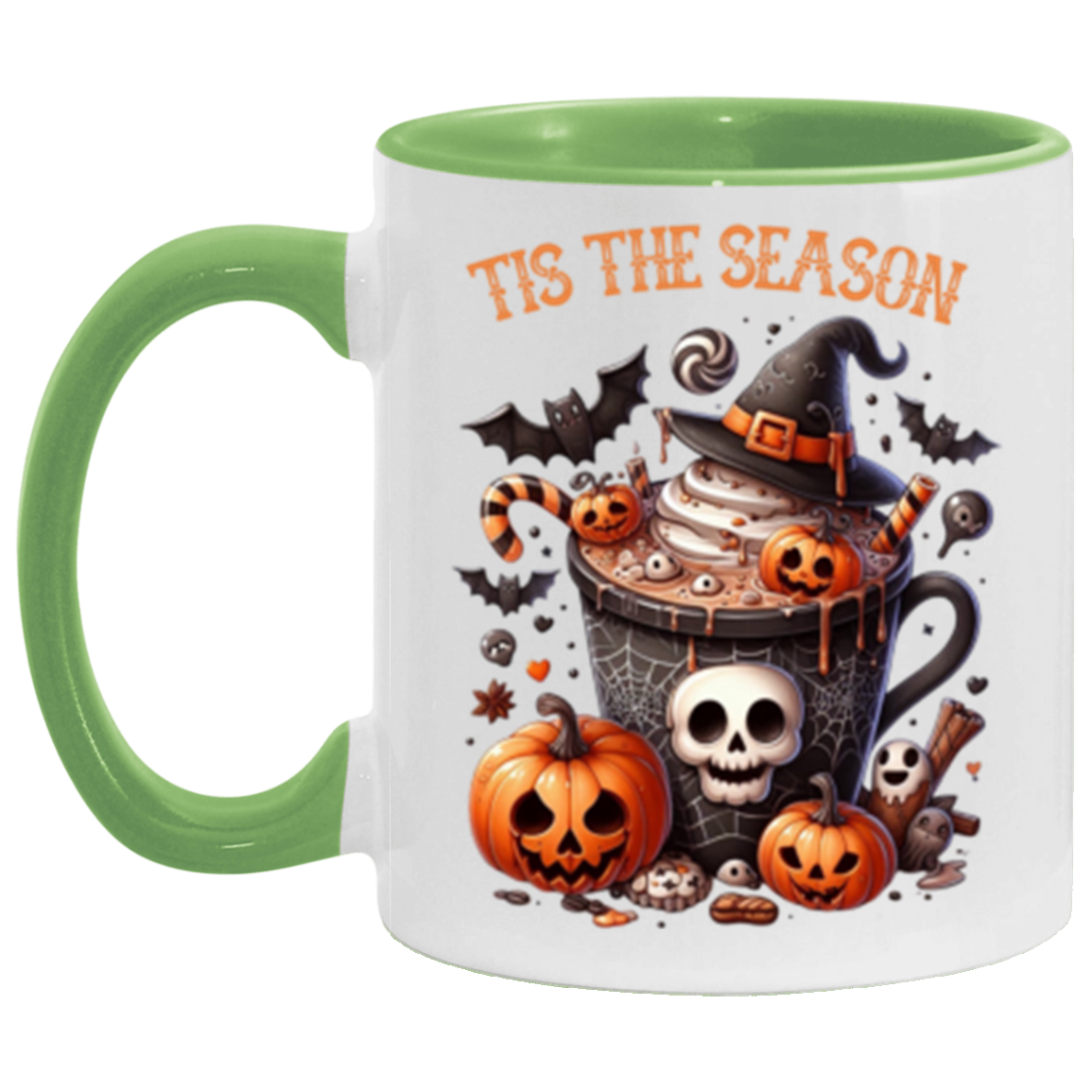 Halloween Ghost and Pumpkin Accent Mug | Halloween Gift | Gift for Her! | Gift for Him!