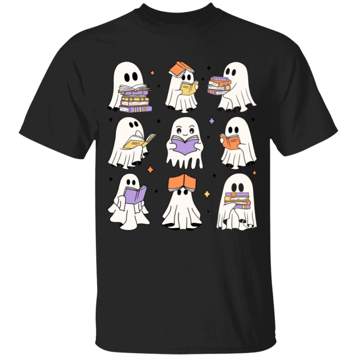 Retro Reading Ghost Youth T-Shirt, Gift For Halloween!