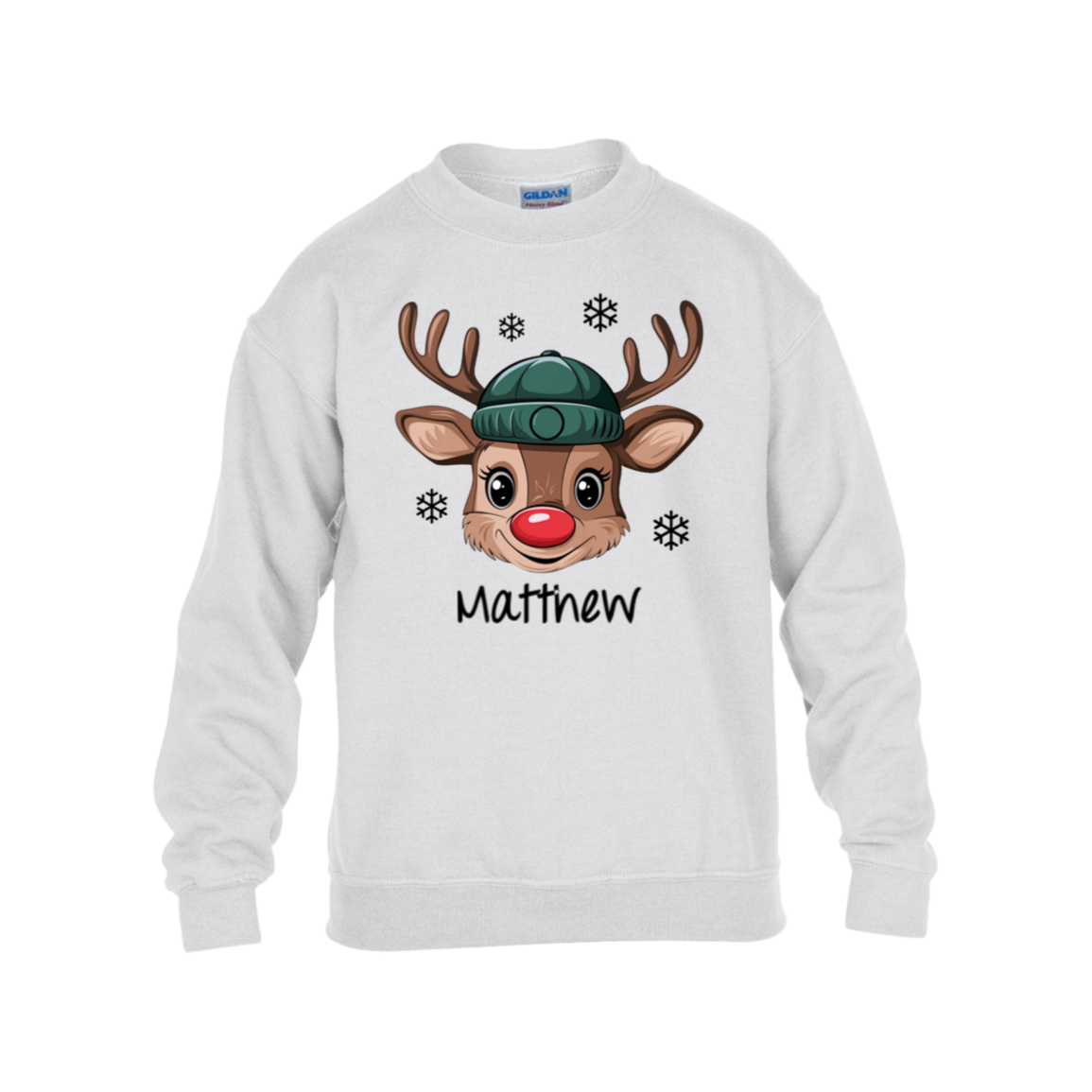 Personalized Christmas Reindeer for Kids Sweatshirt!