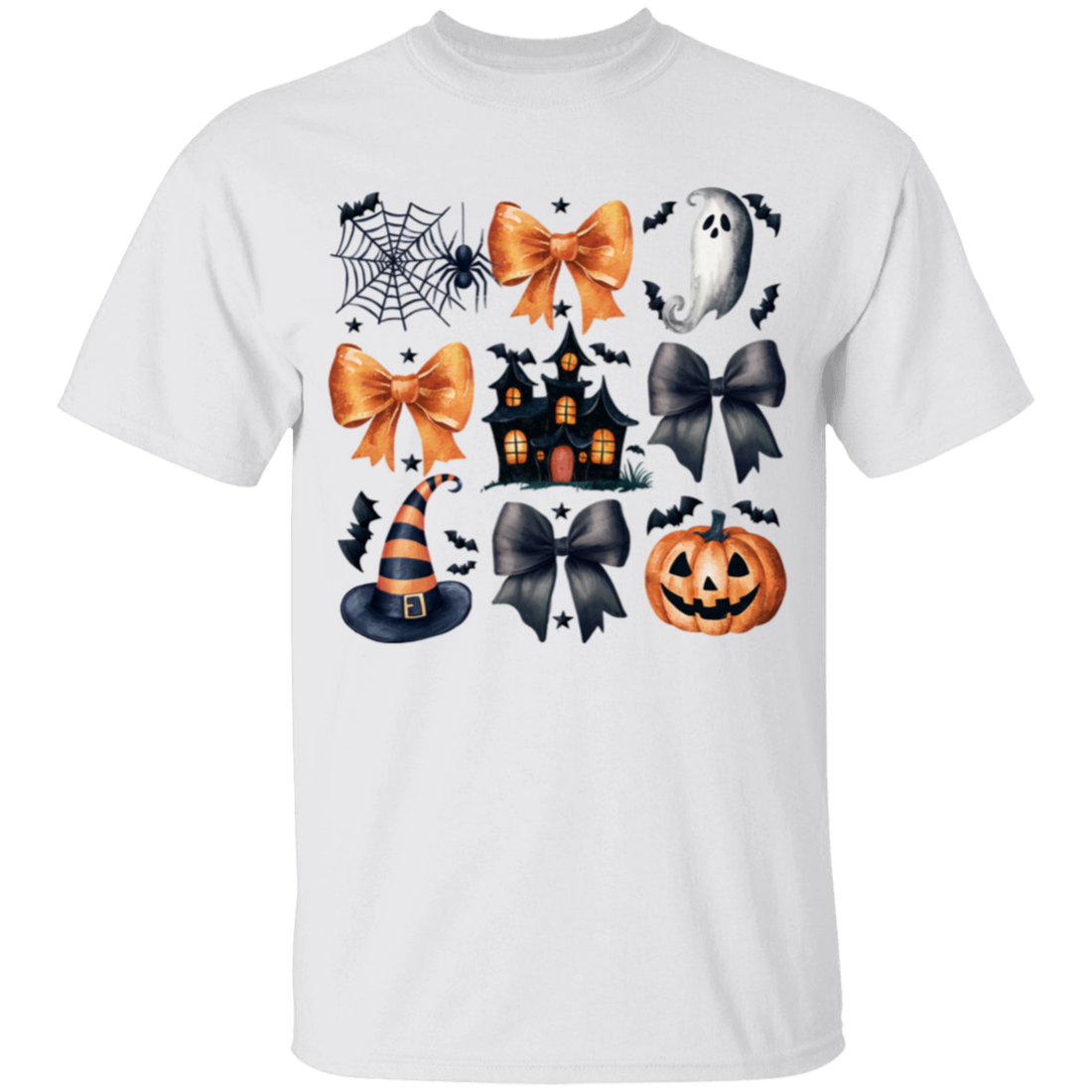 Halloween Coquette Bows, Ghosts and Pumpkins Youth T-Shirts!