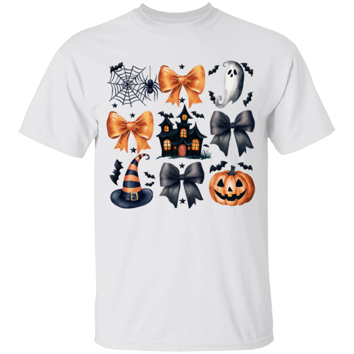 Halloween Coquette Bows, Ghosts and Pumpkins Youth T-Shirts!