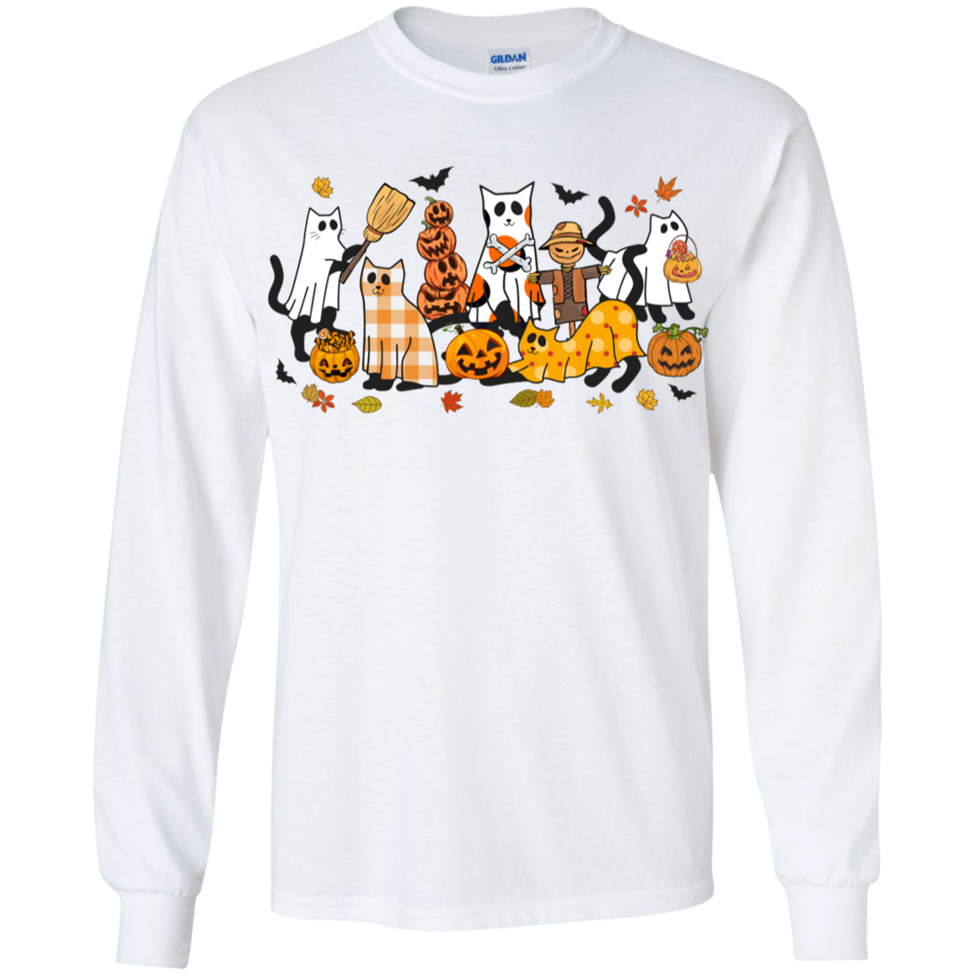 Halloween Ghost, Black Cats and Pumpkins Youth T-Shirts