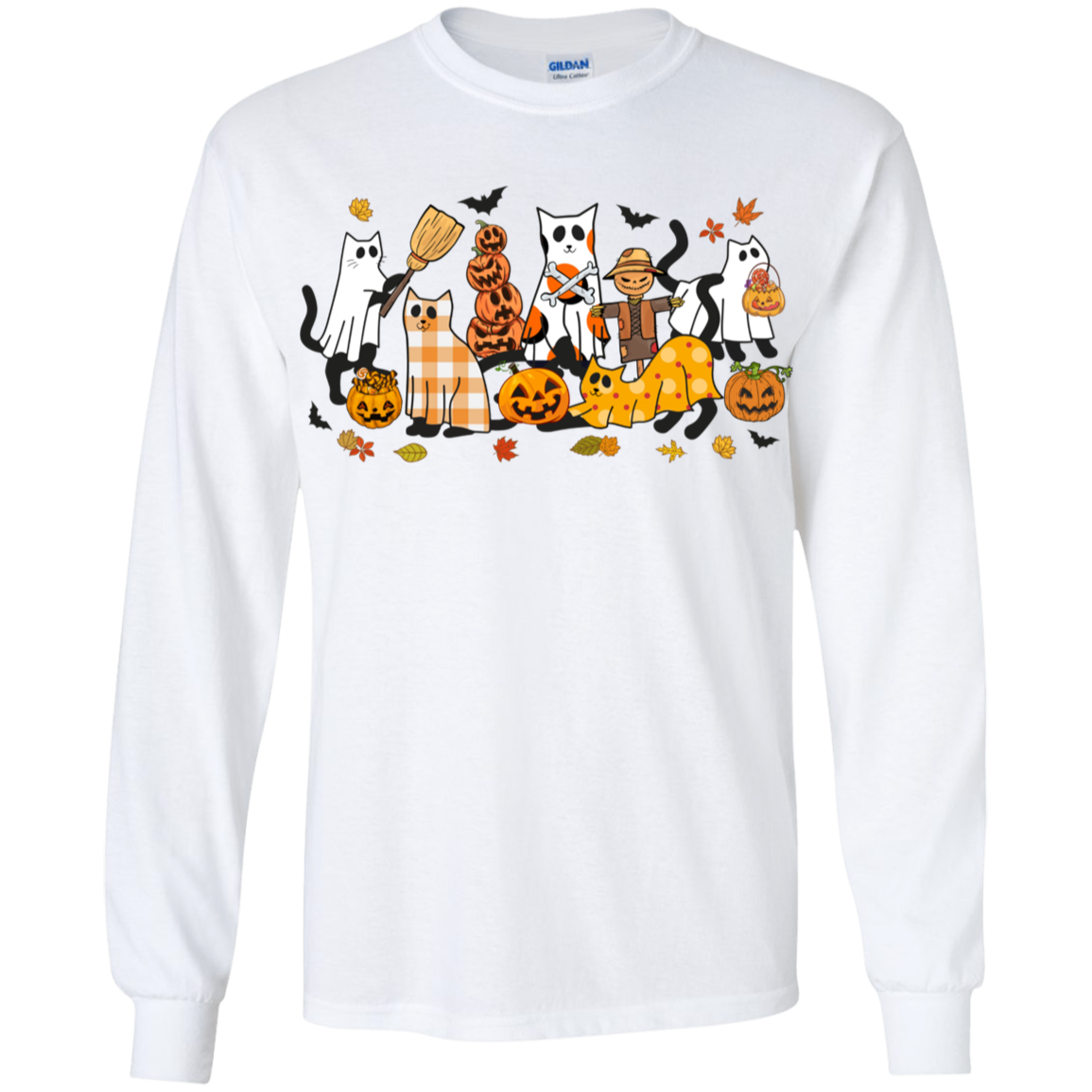 Halloween Ghost, Black Cats and Pumpkins Youth T-Shirts