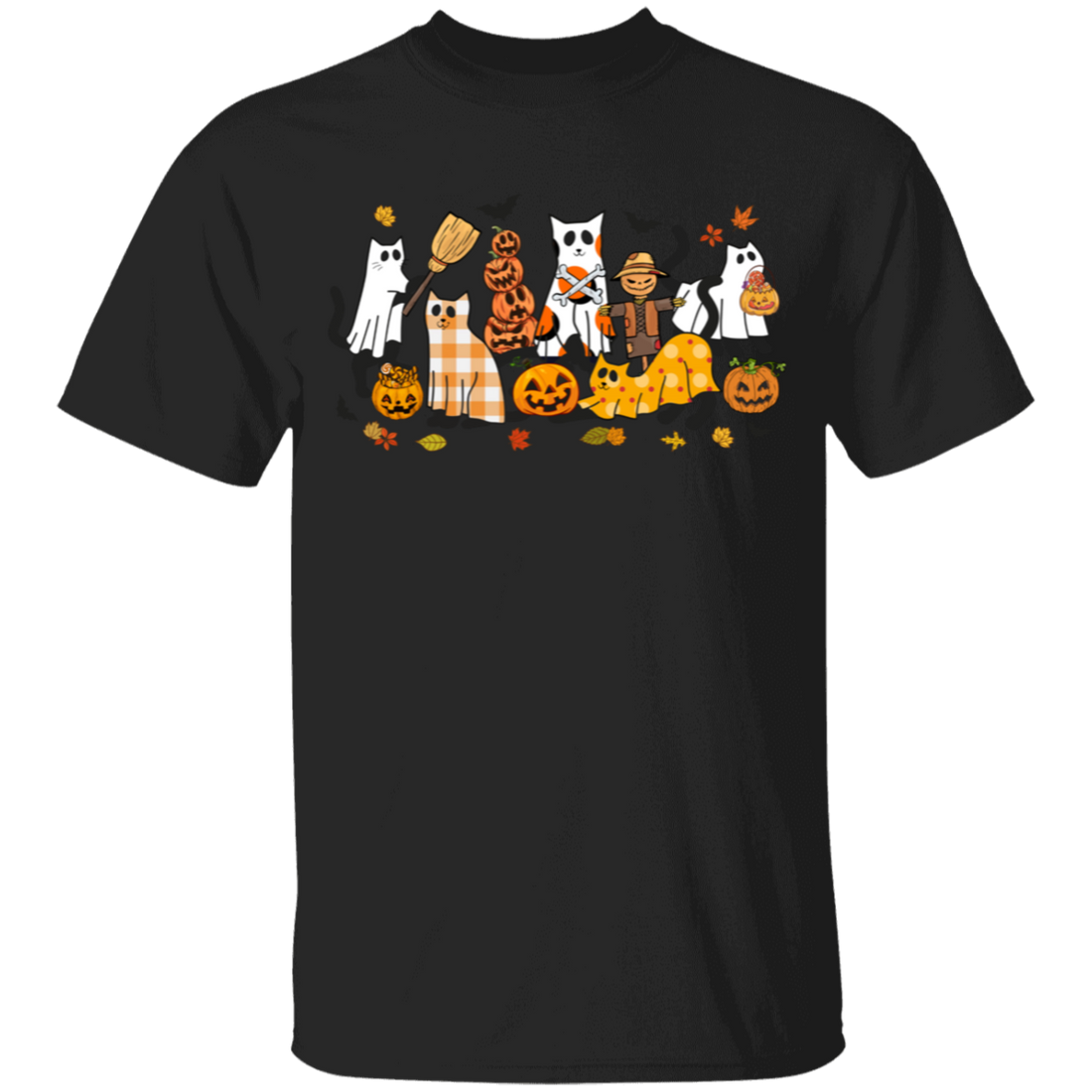 Halloween Ghost, Black Cats and Pumpkins Youth T-Shirts