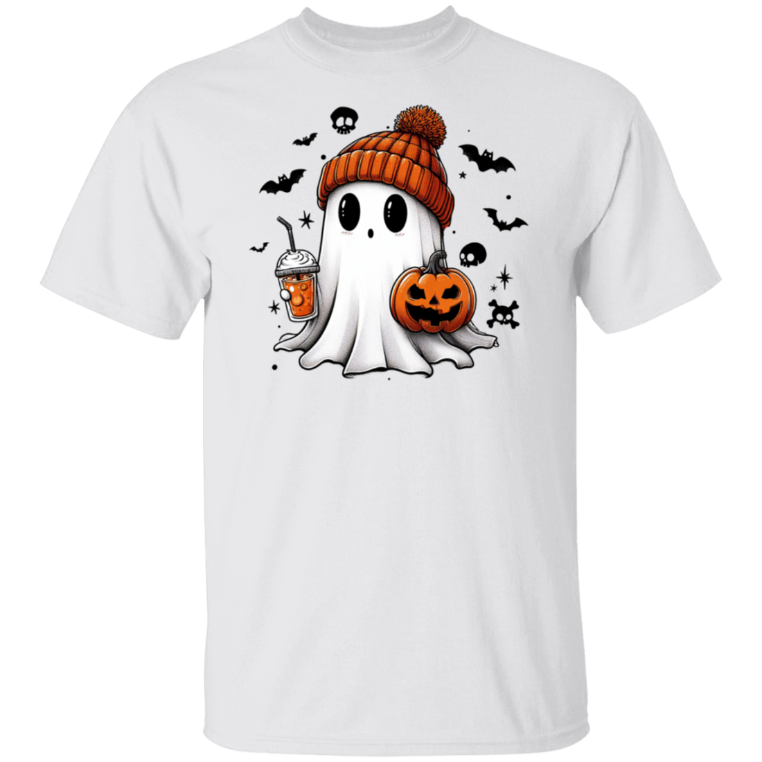 Halloween Cute Ghost T-Shirt Short Sleeve